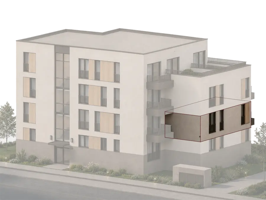 Prikaz stana 1.01 u zgradi