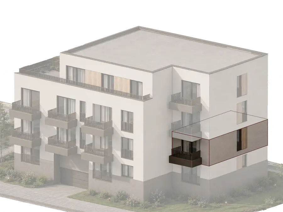 Prikaz stana 1.03 u zgradi