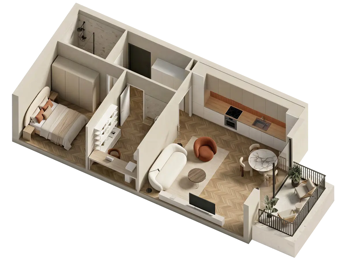 3D prikaz stana 2.01