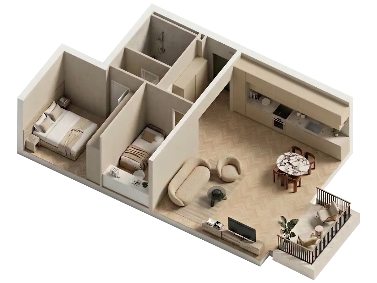3D prikaz stana 2.02