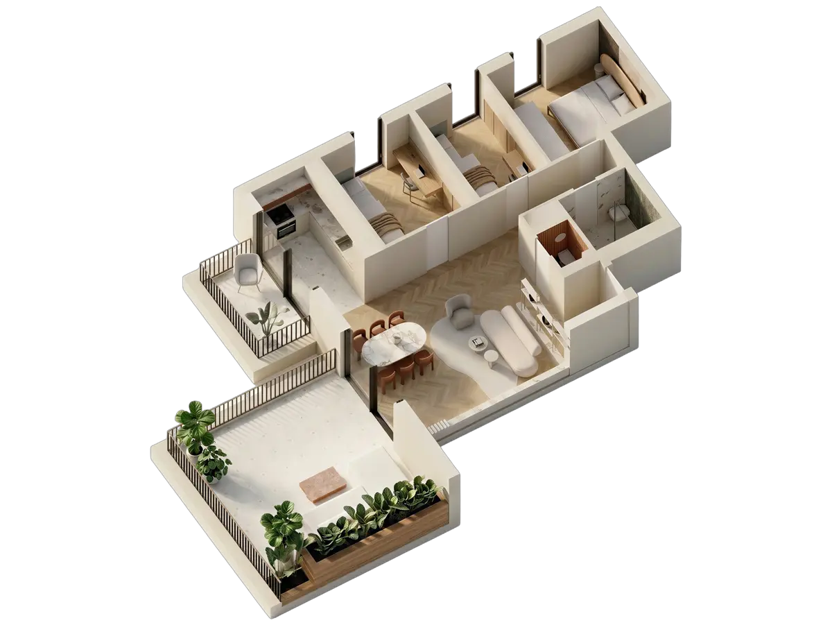 3D prikaz stana 3.02